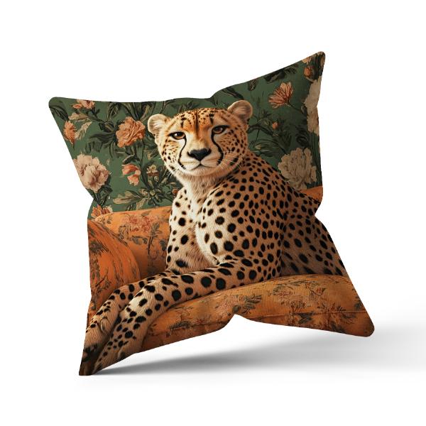 Cushion - Cheetah Burnt Orange