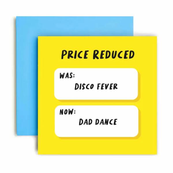 Disco Fever Dad Dance Card