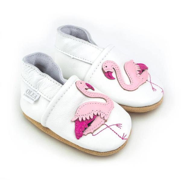 Soft Leather Baby Shoes Flamingo
