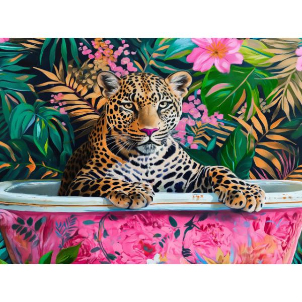 Placemats - set of 6 Vinyl - African Leopard - Bath