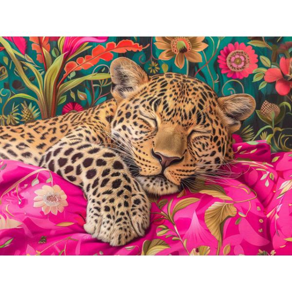 Placemats - set of 6 Vinyl - African Leopard - Pink Pillow