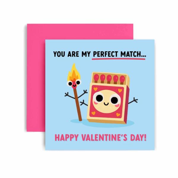 You Are My Perfect Match Valentine’s Day Card