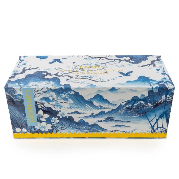 Set of 2 Candles – Tianshui Blue - Image 4