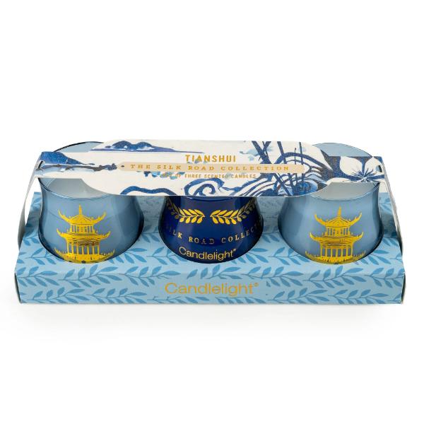 Set of 3 Candles – Tianshui Blue - Image 2