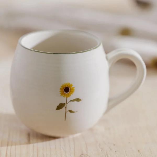 Mug - Stoneware - Patterned - Sunflower