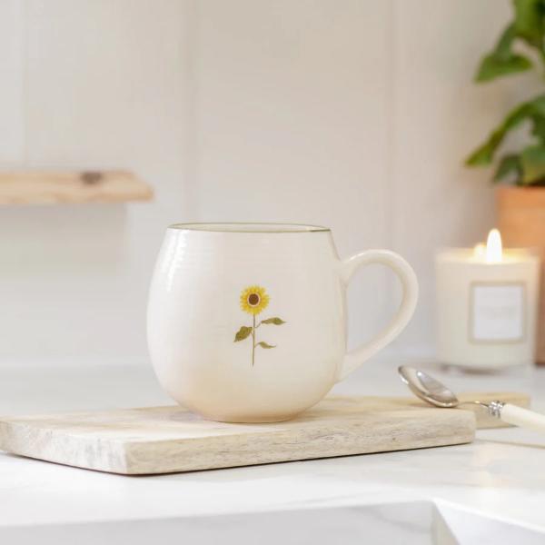 Mug - Stoneware - Patterned - Sunflower - Image 2