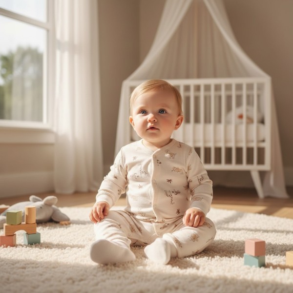 Animal Print Baby Jumpsuit - White