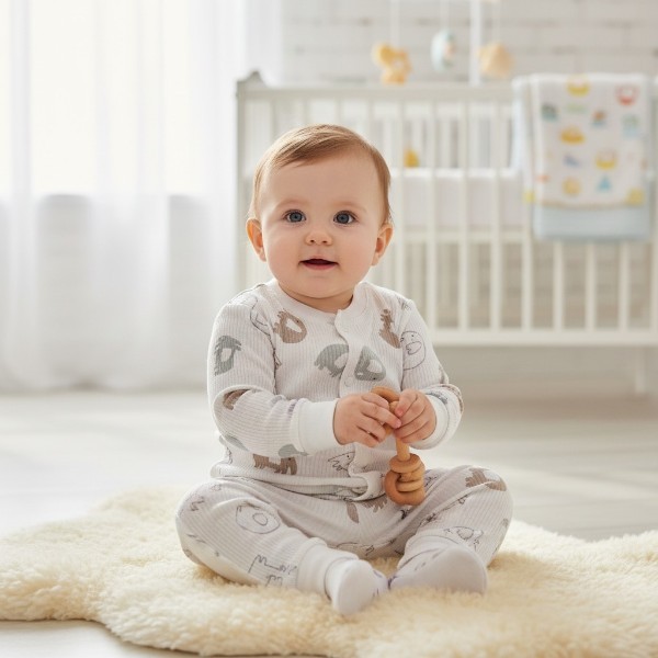 Elephant Patterned Baby Jumpsuit -188532