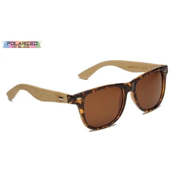 Harrison With Bamboo Temples - Polarized Leisure Sunglasses with a Multi-Coated Lens