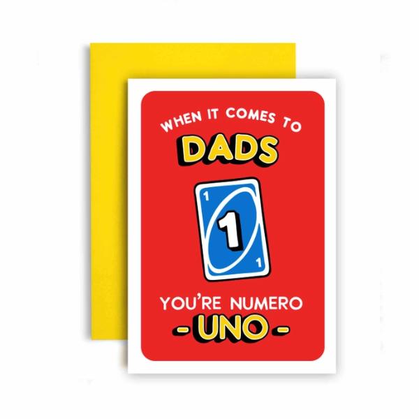 You're Numero Uno Funny Card Game Fathers Day Birthday Card