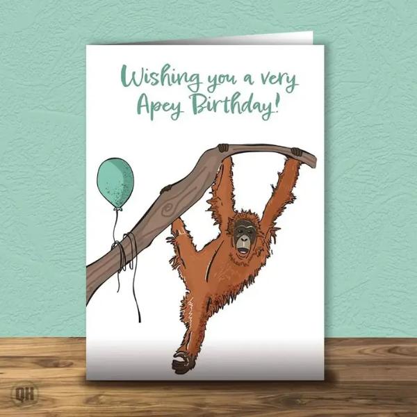 Wishing You A Very Apey Birthday - Birthday Card EYZ2002