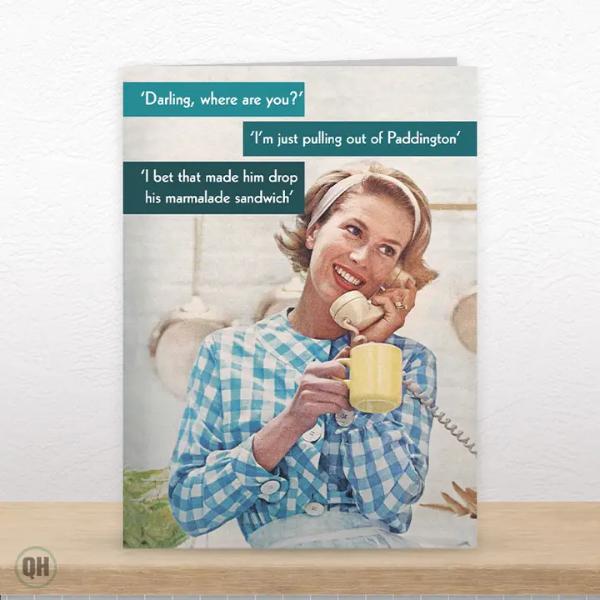 I'm Just Pulling Out Of Paddinton Funny Birthday Card BK2004