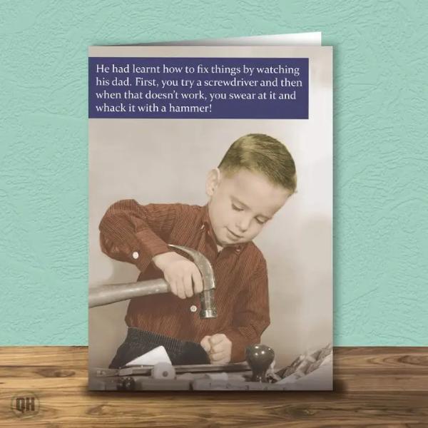 Whack it with a Hammer - Funny Birthday Card AR2109