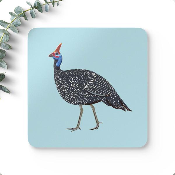 Helmeted Guinea Fowl - Coaster