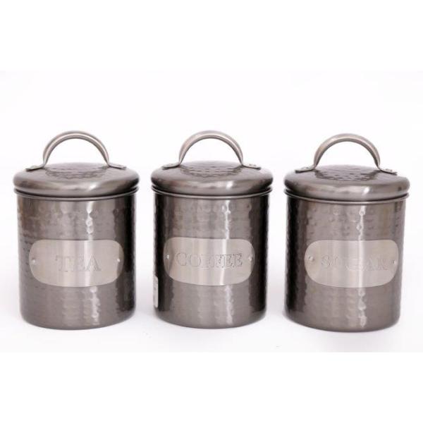 Grey Storage Tin 12Cm