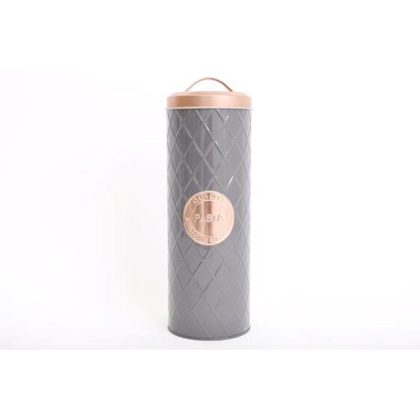 Embossed Grey Pasta Tin 10.5X33Cm