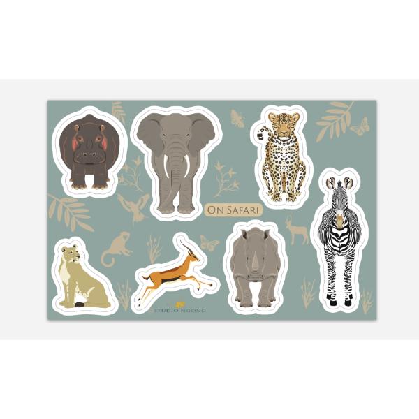 On Safari Large Sticker Sheet