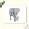 Elephant Mom & Calf - Placemat