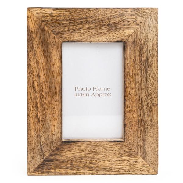 4X6" Wedge Photo Frame Mango Wood
