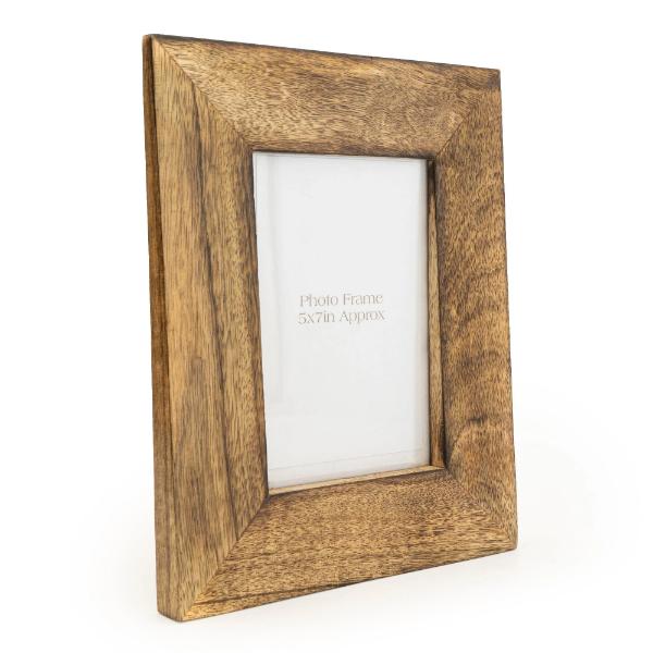 5X7" Wedge Photo Frame Mango Wood - Image 2