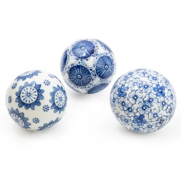Sumatra Blue & White Assorted Small Decorative Ball 7Cm