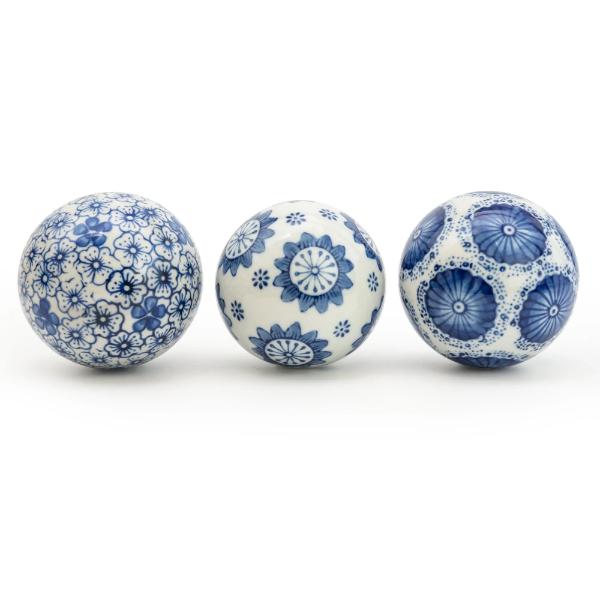 Sumatra Blue & White Assorted Small Decorative Ball 7Cm - Image 4