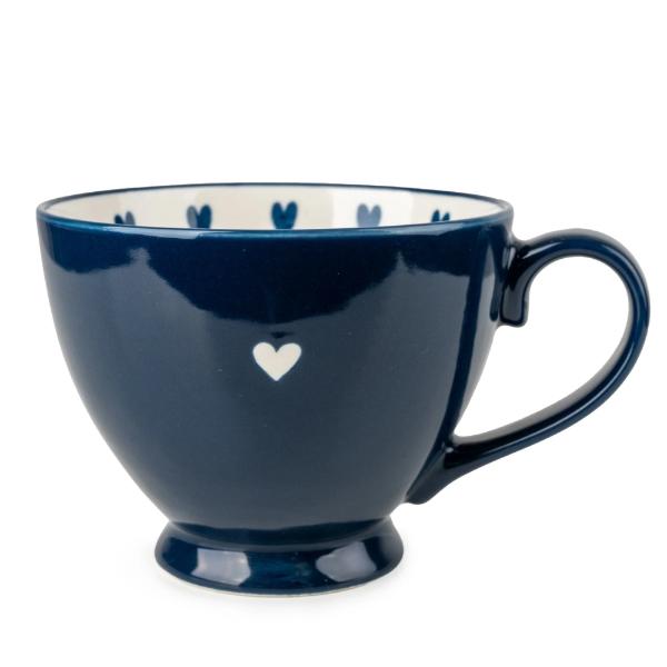 Footed Mug - Blue Heart - Image 2
