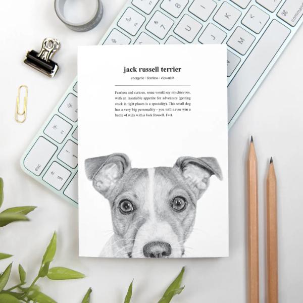 Jack Russell Terrier Dog A6 Unlined Pocket Notebook - NB009