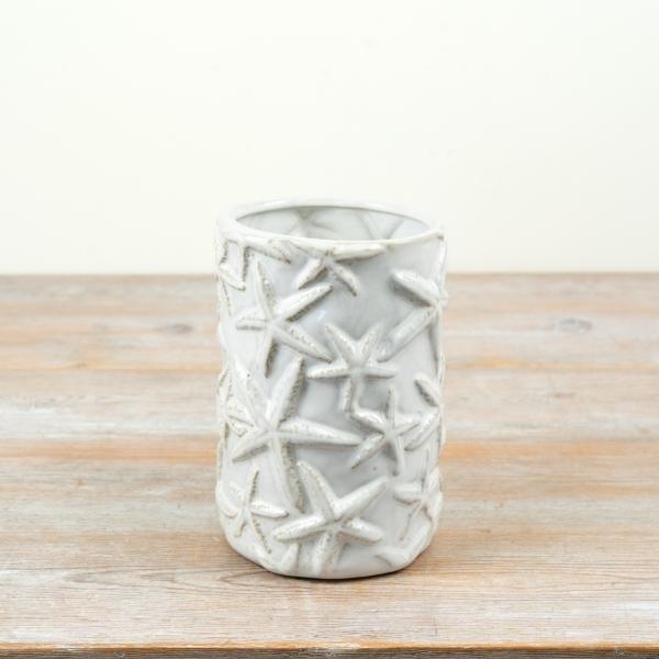 Cream Starfish Vase, 18cm