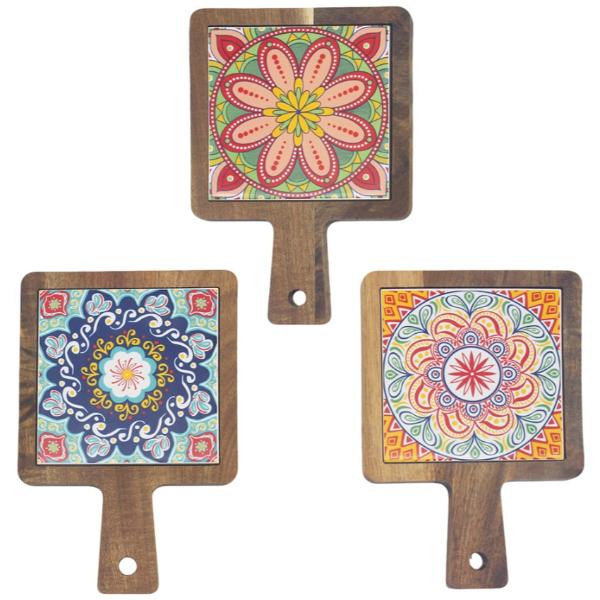 Tuscany Cutting Board, 18cm 3 Assorted Designs