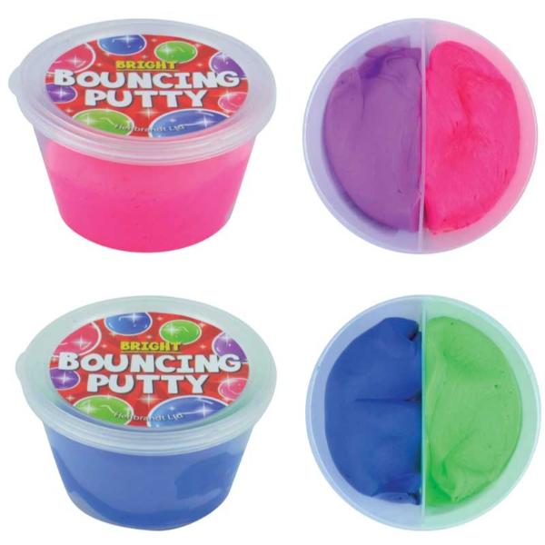Bouncing Putty 2 Tone Tub 30G 7Cm X 4Cm 2 Assorted