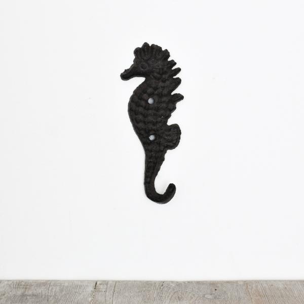 Cast Iron Sea Horse Hook, 13.2cm