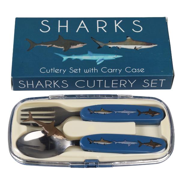 Children'S Cutlery Set - Sharks