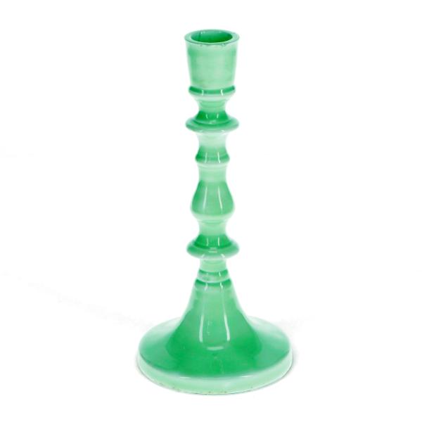 Enamel Candlestick (19Cm) - Green