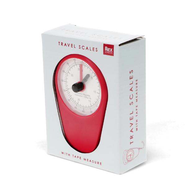 Travel Scales With Tape Measure - Red - Image 5