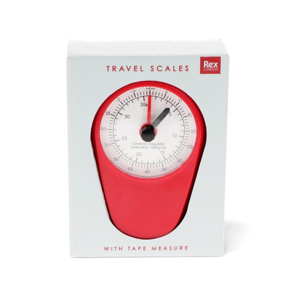 Travel Scales With Tape Measure - Red - Image 4
