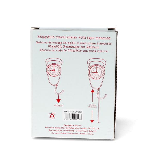 Travel Scales With Tape Measure - Red - Image 6