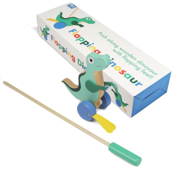 Wooden Push Along Walker Toy - Flapping Dinosaur - Image 3