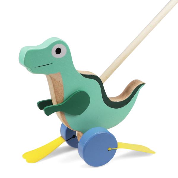 Wooden Push Along Walker Toy - Flapping Dinosaur - Image 2