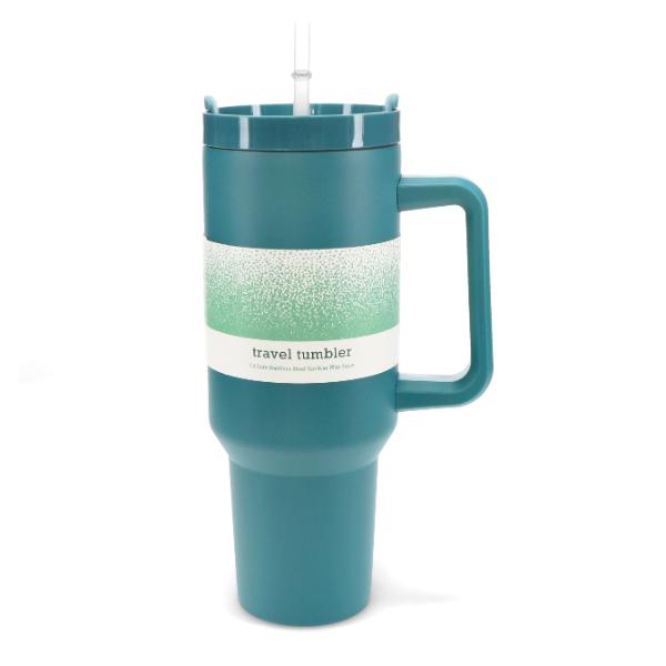 Travel Tumbler With Handle (1.2Ltr) - Petrol Blue - Image 3