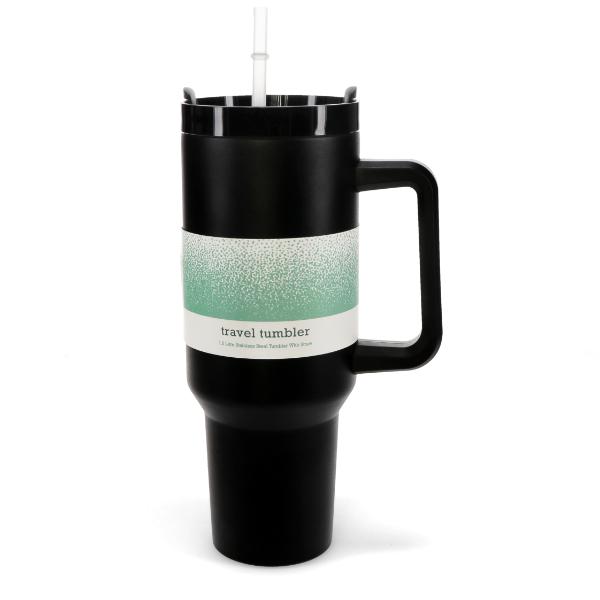 Travel Tumbler With Handle (1.2Ltr) - Black - Image 3