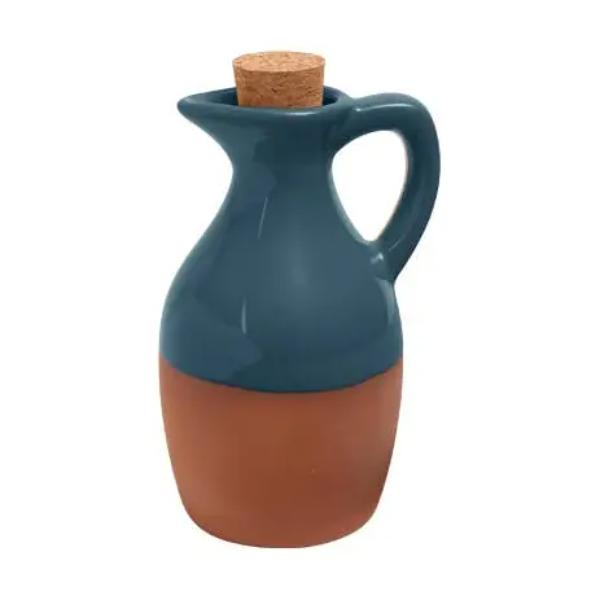 Sintra Glazed Terracotta Oil Drizzler - Ink Blue - Image 2