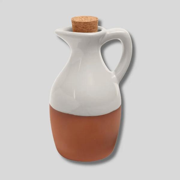 Sintra Glazed Terracotta Oil Drizzler - Stone - Image 2